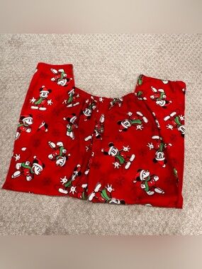 DIsney Red Holiday Character Fleece Pajama Pants L